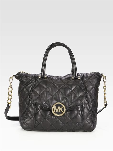 michael kors fulton quilted tote|Michael Kors carryall.